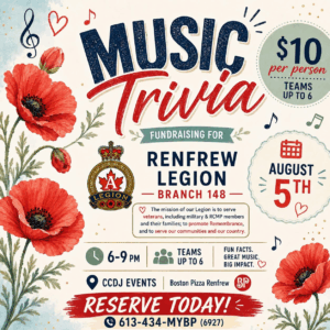 Music Trivia at Boston Pizza Renfrew on August 5